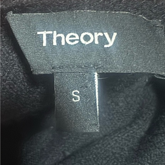 Theory Women's Cashmere V-Neck Pullover Sweater Size S Black Long Sleeve Knit - Picture 8 of 11